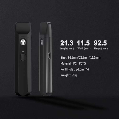 버튼 1 밀리람베르트 280mAh 재충전이 가능한 일회용과 예열은 포드를 기화시킵니다