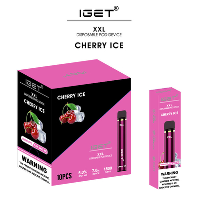새로운 맛은 IGET XXL 1800 퍼프 7 밀리람베르트 능력 블랙베리 포도 얼음에 도착합니다