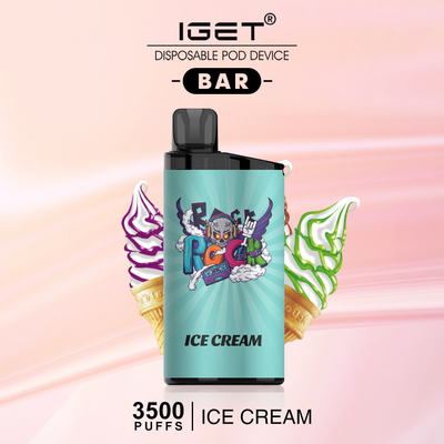버릴 수 있는 1500mAh 배터리는 이용 가능한 IGET 바 3500 퍼프 25 풍미를 기화시킵니다