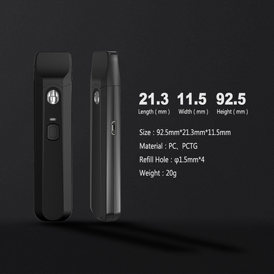 최고급 맞춘 직접적 판매 280 mah 1 밀리람베르트 예열 CBD 버릴 수 있는 펜 포드 부정 누출 조정가능한 전압을 기화시킵니다