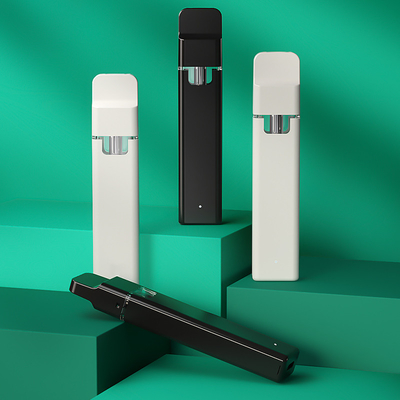 350 mah 배터리와 2 밀리람베르트 용량 세라믹 코일 가열 CBD 버릴 수 있는 불연성 담배