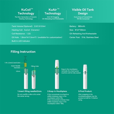 고급 품질 P25 도매 일회용은 380 mah 세라믹 코일을 기화시킵니다