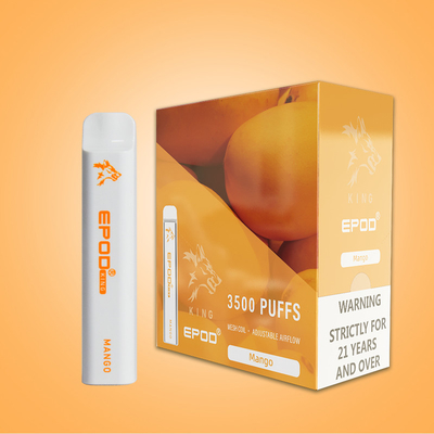 10ML 재충전이 가능한 EPOD 버릴 수 있는 850 mah 배터리와 3500 퍼프를 기화시킵니다