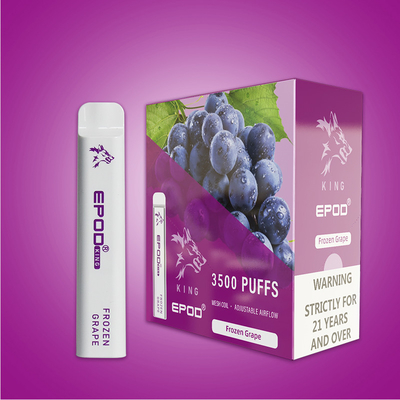 10ML 재충전이 가능한 EPOD 버릴 수 있는 850 mah 배터리와 3500 퍼프를 기화시킵니다