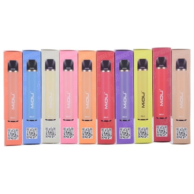 MIOU 650 Mah 1500년은 10 종류 풍미 5% 니코틴염 버릴 수 있는 불연성 담배를 내뿜습니다