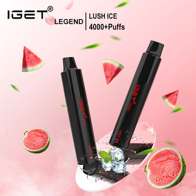버릴 수 있는 5% 4000 퍼프 1350 mah 다른 색 IGET 전설은 펜을 기화시킵니다
