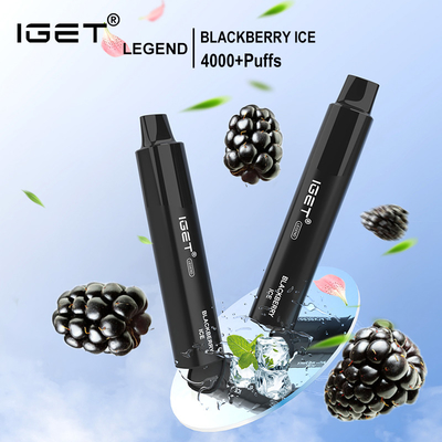 버릴 수 있는 12 밀리람베르트 용량 IGET 전설 4000 퍼프는 1350mAh 배터리로 기화합니다
